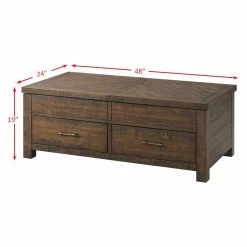 Buy ⭐ Rectangle Coffee Tables Picket House Furnishings Dex Lift Top Coffee Table ✨ -Coffee Tables Sale Store scaleELET612