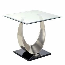 Brand new 🔥 Rectangle Coffee Table Sets Furniture Of America Meryl U-Shaped Base 2 Piece Coffee Table Set 😀 -Coffee Tables Sale Store scaleENLB2724