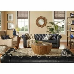 Wholesale 🧨 Round Coffee Tables Weston Home Adeline Southwestern Barrel Coffee Table 👍 -Coffee Tables Sale Store scaleHME3348