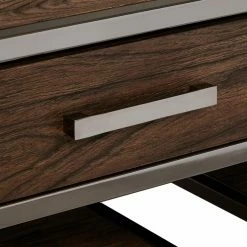 Outlet 🔥 Rectangle Coffee Tables Right2Home Smoked Metal Cocktail Table 💯 -Coffee Tables Sale Store scaleHOMM1731