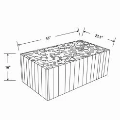 Buy 🔔 Rectangle Coffee Tables East At Main Rowan Rectangular Teakwood Coffee Table ⭐ -Coffee Tables Sale Store scaleJEF1474