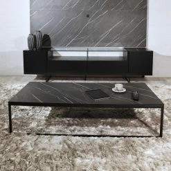 Best Sale 🤩 Rectangle Coffee Table Sets Manhattan Comfort Celine Faux Marble 2-Piece Coffee And Tuck-in End Table Set 🔔 -Coffee Tables Sale Store scaleMANH1517