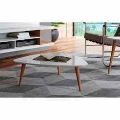 Cheapest 😀 Triangle Coffee Tables Manhattan Comfort Utopia High Triangle Coffee Table 🔥 -Coffee Tables Sale Store scaleMANH378