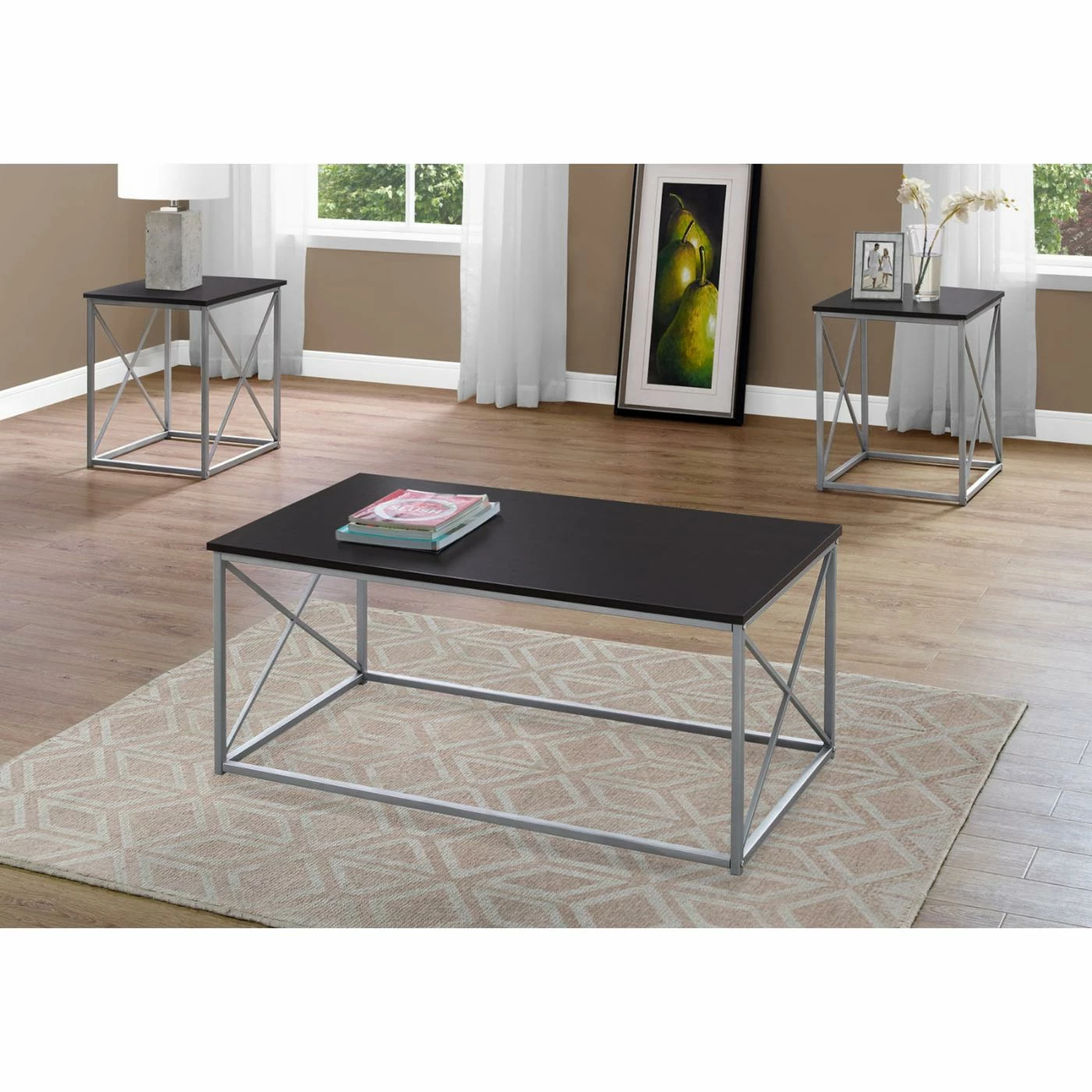 Deals ๐ Rectangle Coffee Table Sets Monarch Specialties Industrial Cross 3 Piece Coffee Table Set ๐ 7 Deals ๐ Rectangle Coffee Table Sets Monarch Specialties Industrial Cross 3 Piece Coffee Table Set ๐ - Image 5