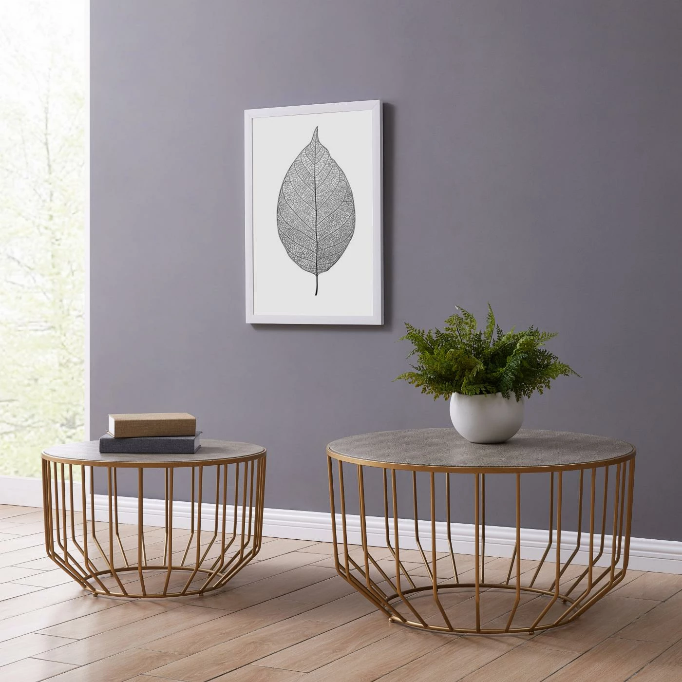 New ✔️ Round Coffee Tables New Pacific Direct Inc Halton Round Upholstered Coffee Table - Set Of 2 🥰 6 New ✔️ Round Coffee Tables New Pacific Direct Inc Halton Round Upholstered Coffee Table - Set Of 2 🥰 - Image 4