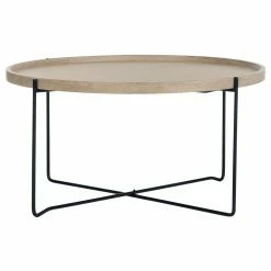 Brand new ❤️ Round Coffee Tables HN Home Lowden Modern Farmhouse Retro Wood Accent Table 🛒 -Coffee Tables Sale Store scaleSAV5205