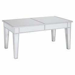Brand new 💯 Rectangle Coffee Tables Southern Enterprises Mirage Mirrored Cocktail Table 😉 -Coffee Tables Sale Store scaleSEI1850