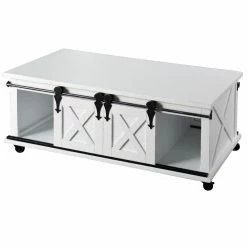 Budget 👏 Rectangle Coffee Tables StyleCraft 2 Door 1 Drawer And Shelf Wooden Coffee Table 💯 -Coffee Tables Sale Store scaleSTL2027