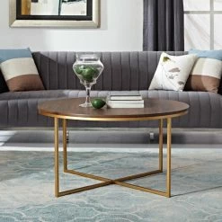 Best deal 🔔 Round Coffee Tables Manor Park 36 In. Coffee Table With X-Base 🌟 -Coffee Tables Sale Store scaleWAL609
