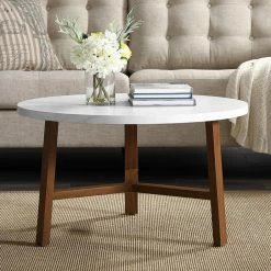 Budget ⭐ Round Coffee Tables Manor Park Mid Century Modern Round Coffee Table ⭐ -Coffee Tables Sale Store scaleWAL650