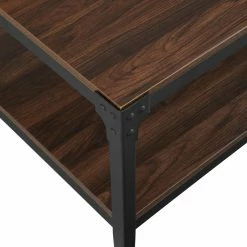Discount 🤩 Rectangle Coffee Tables Manor Park Angle Iron Rustic Wood Coffee Table 🌟 -Coffee Tables Sale Store scaleWAL813