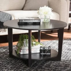 Deals ⌛ Round Coffee Tables Baxton Studio Belina Round Coffee Table ✔️ -Coffee Tables Sale Store scaleWSI3904